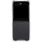 Black Carbon Fiber Specialty Texture Material Galaxy Z Flip6 Clear Case